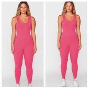Set Active SportBody Suit Bright Pink One Piece Jumpsuit Medium